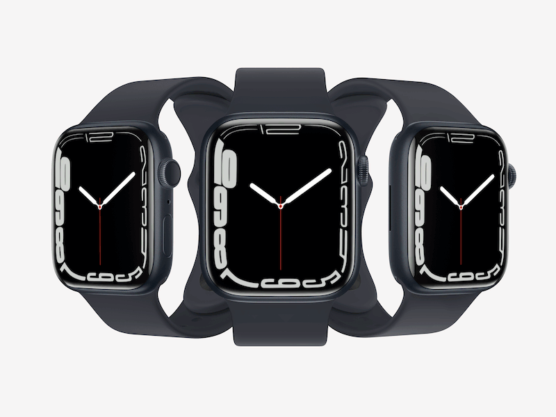 Watch Series 7 Mockups 4 different materials