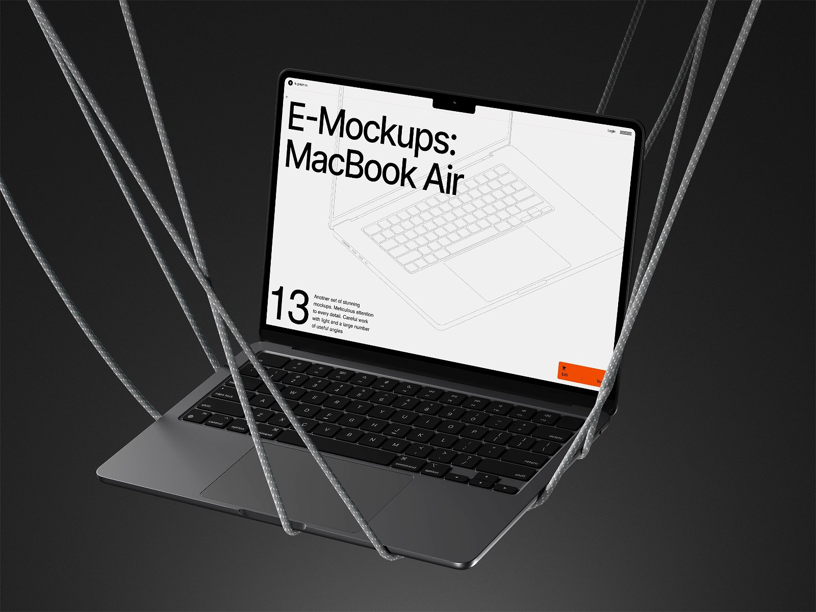 MacBook Air Mockups Mockups in stylish environment